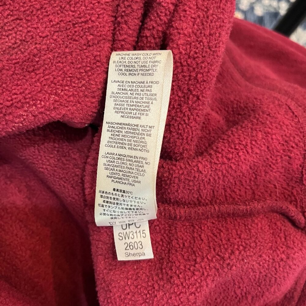 Sherpa Adventure Gear Cowl Neck Pullover Hoodie Red Pink Small Fleece Nepal - Picture 10 of 11